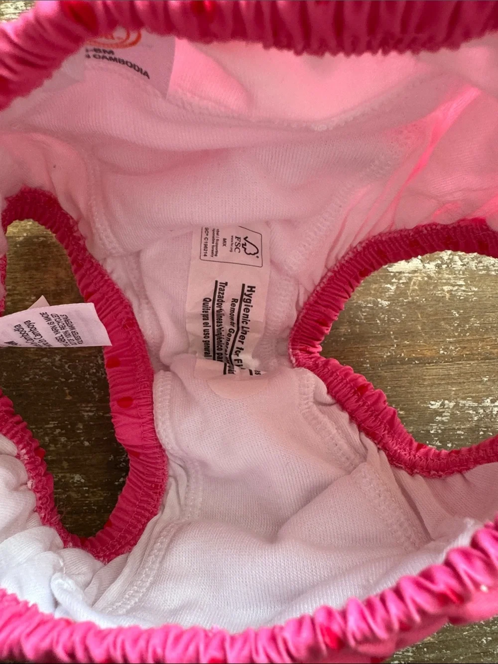 NWT Wonder Nation Baby Girls Pink Polka Dot Swim Diaper Cover Size 3-6M